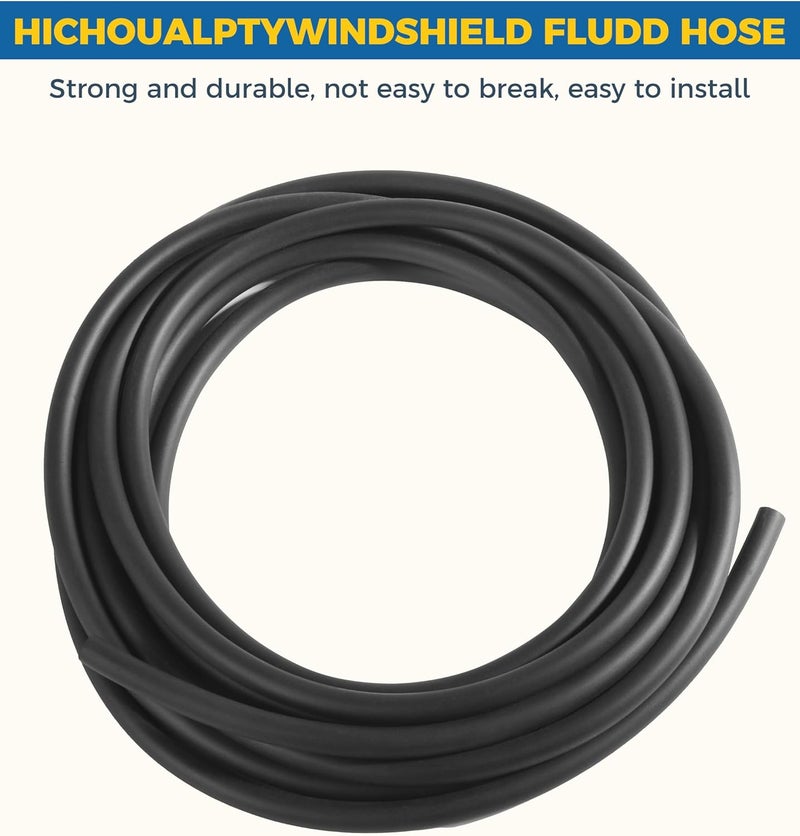 UBOG 22PCS Windshield Washer Hose Kit,13FT Washer Fluid Hose,6 PCS Hose Connectors,2 Fan Nozzles,Car Accessories Windshield Fluid Hose Replacement,Suitable for Most Car Windshield Fluid Tubing - Image 4